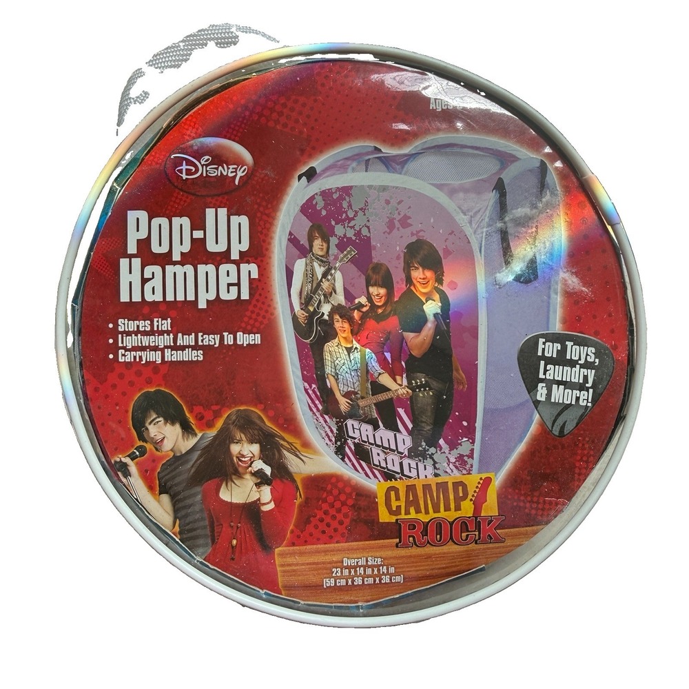 Disney Camp Rock Jonas Brothers Demi Lovato Pop Up Hamper 2008 Y2K